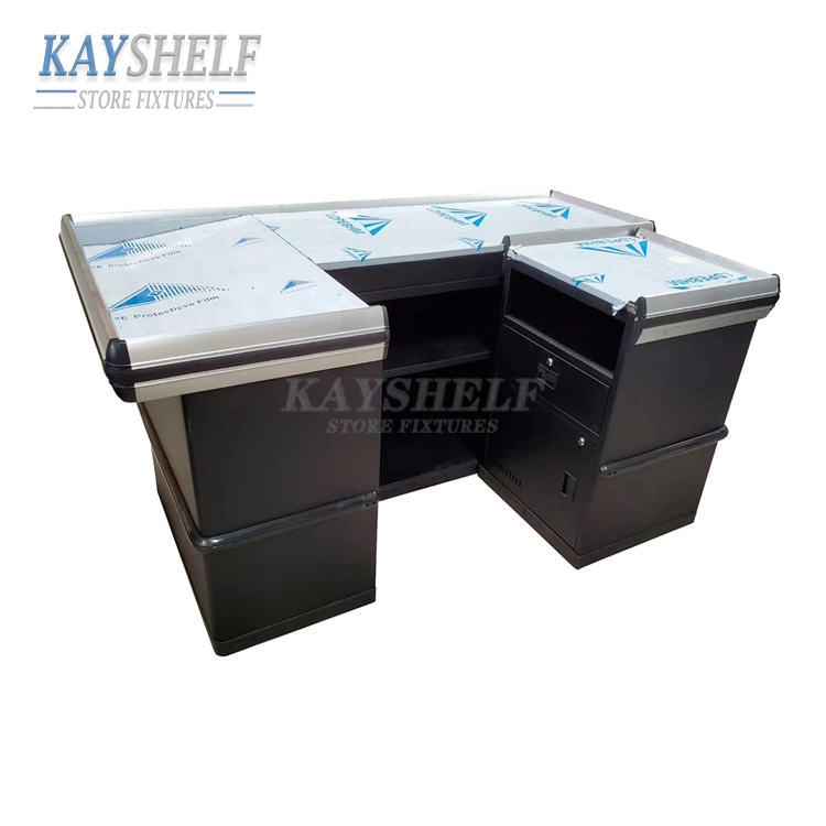 Supermarket Design Cash Register Money Table Retail Store Metal Checkout Counter